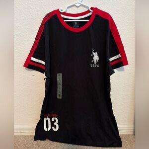 NEW W/tag Polo  Assn. Big Pony #3 Navy, Red Trim T-Shirt Short Sleeve Size Small